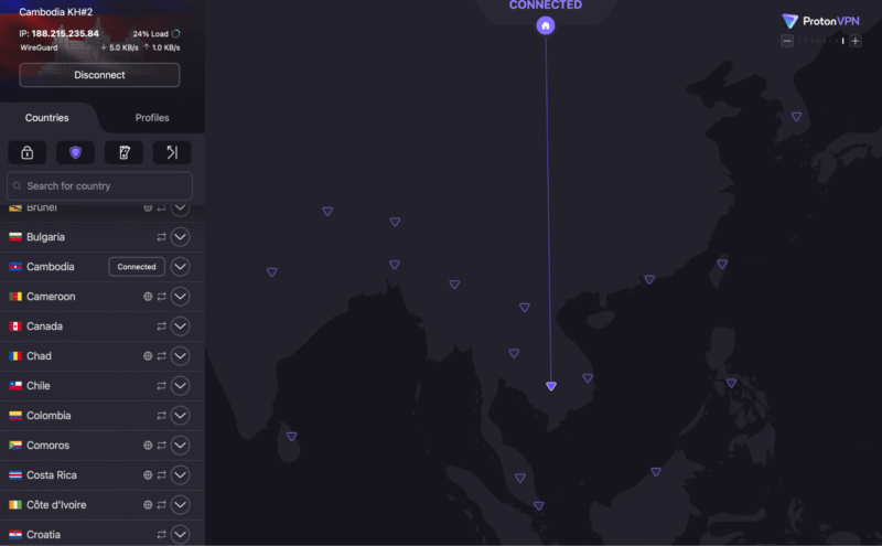 proton vpn cambodia