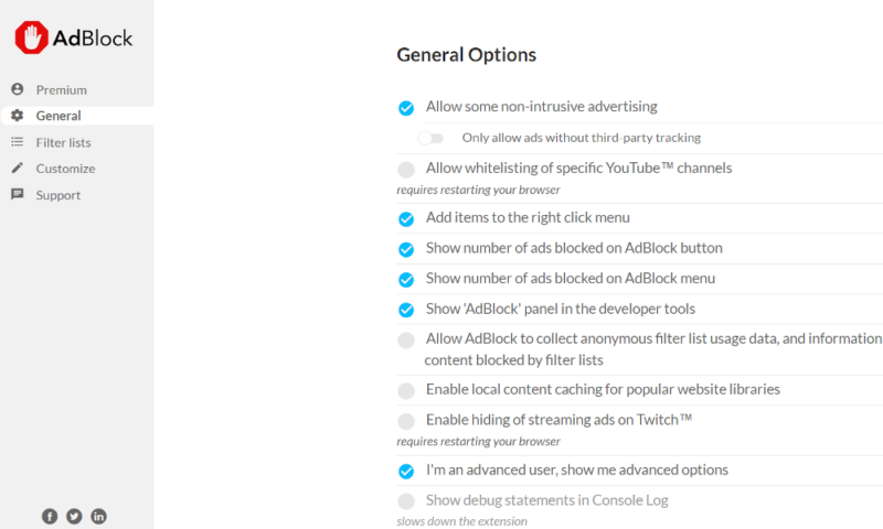 AdBlock-Settings