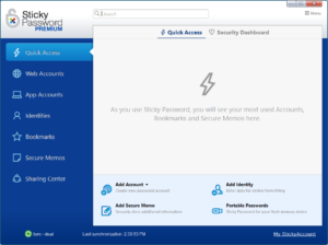 does sticky password automatically addaccounts