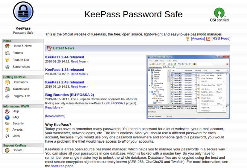 KeePass-homepage-2020