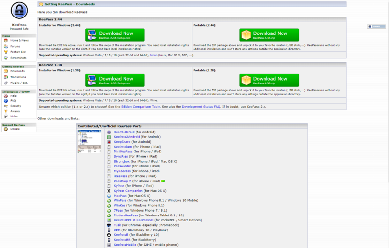 keepass-downloads