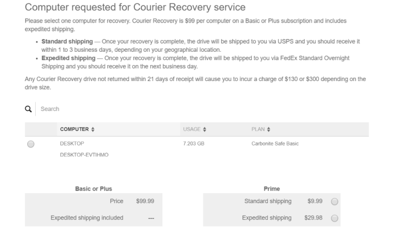 carbonite backup external drive trick