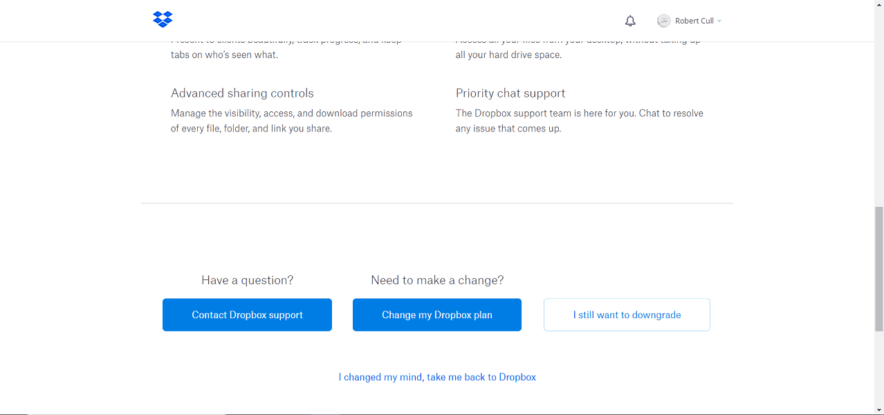 dropbox plus refund