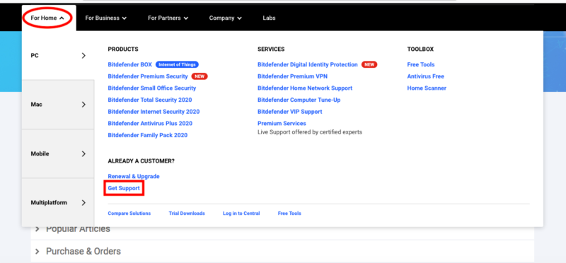 Bitdefender-VPN-get-support
