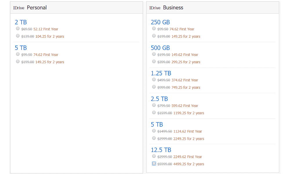 idrive pricing plans idrive pricing plans