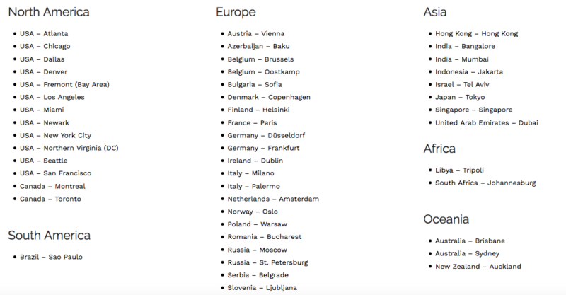 Speedify-VPN-server-locations