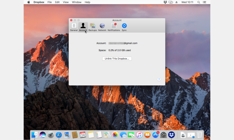 remove dropbox app from mac