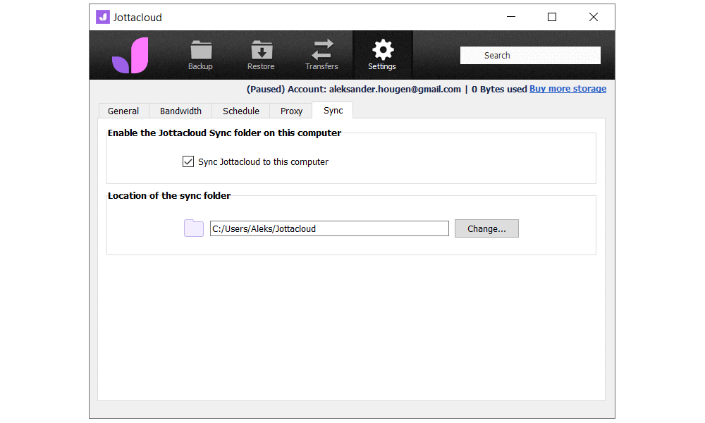 jottacloud starts in paused mode and then exits jottacloud starts in paused mode and then exits