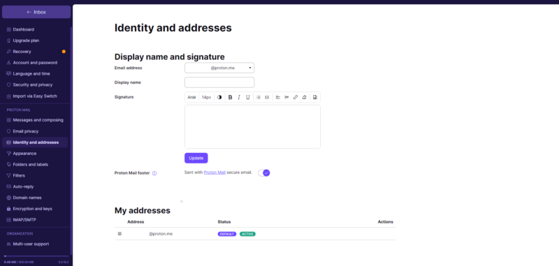 Proton mail signatures