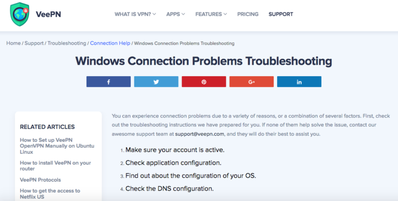 VeePN-troubleshooting