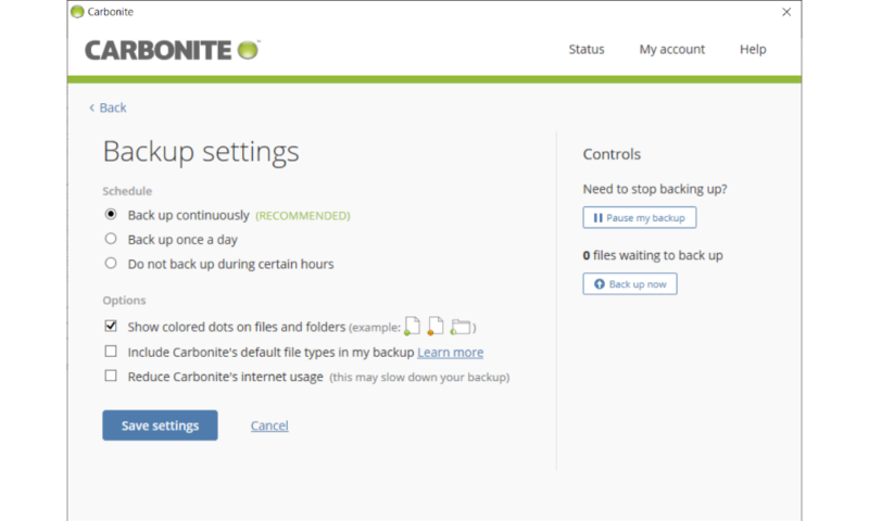 Carbonite-Settings-Panel