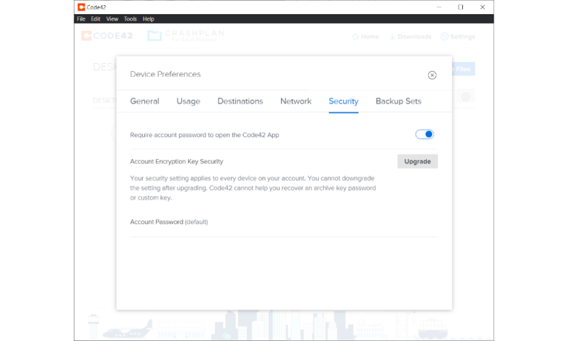 CrashPlan-Security-Settings