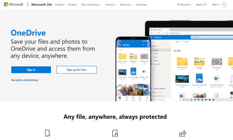 OneDrive-Home-Page