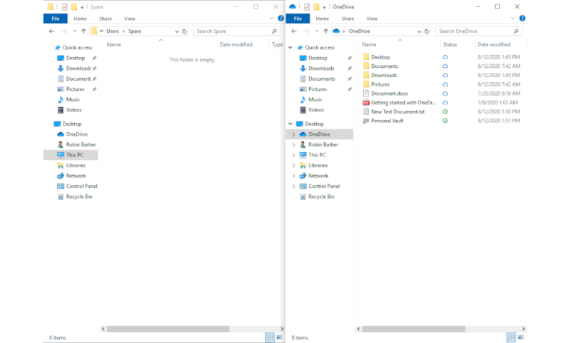 OneDrive-Target-Folder-Open