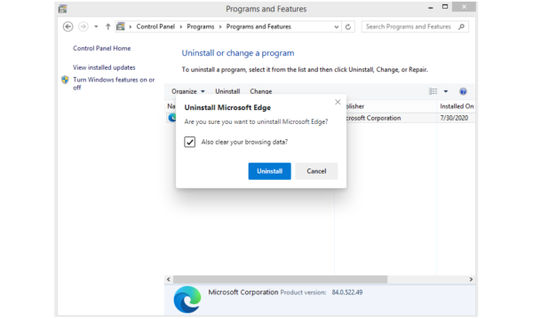 removing microsoft edge removing microsoft edge