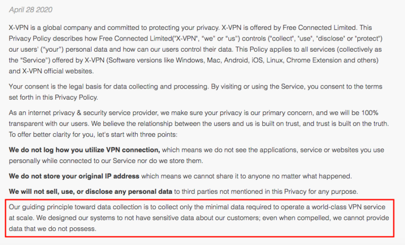 X-VPN-privacy-plagiarism