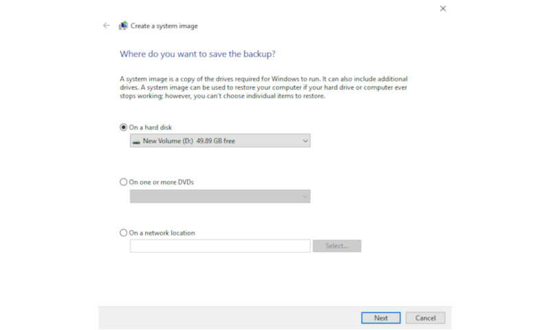 Backup-Windows-System-Image-Select-Disk