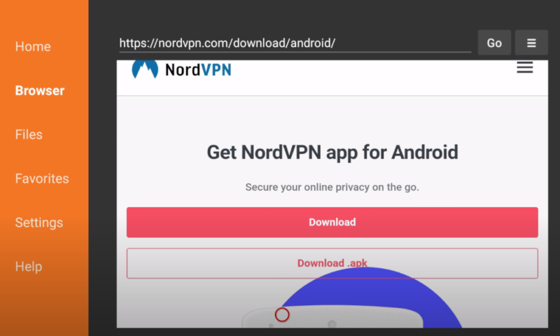 firestick nordvpn install apk URL