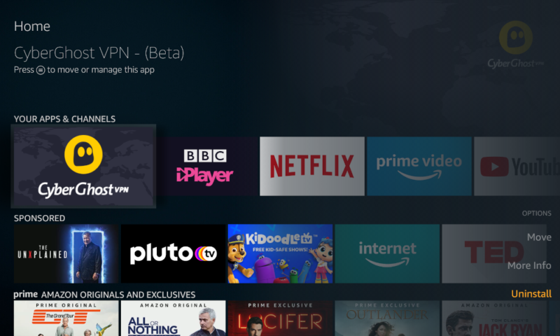 firestick uninstalling cyberghost app uninstall