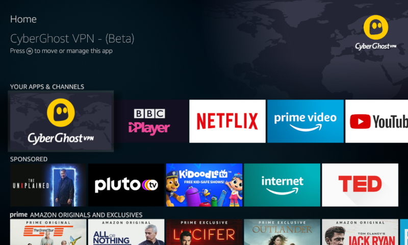 firestick uninstalling cyberghost homepage