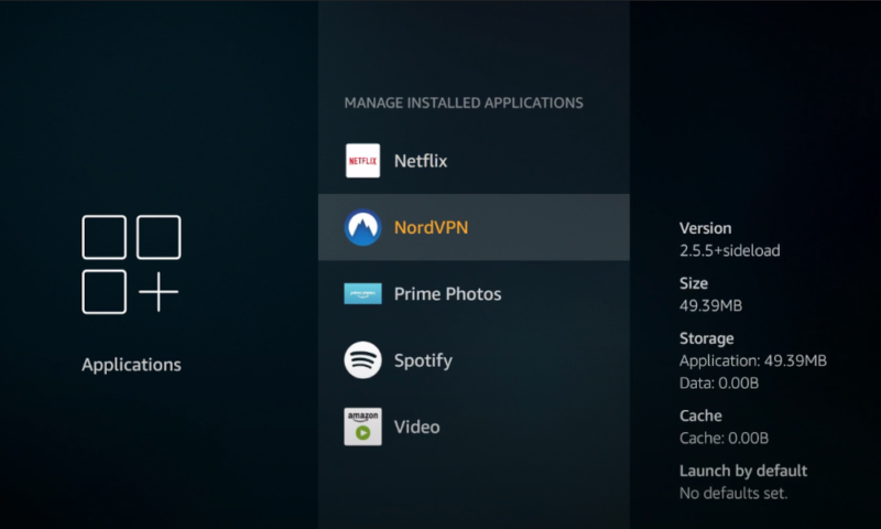 firestick uninstalling nordvpn applications list