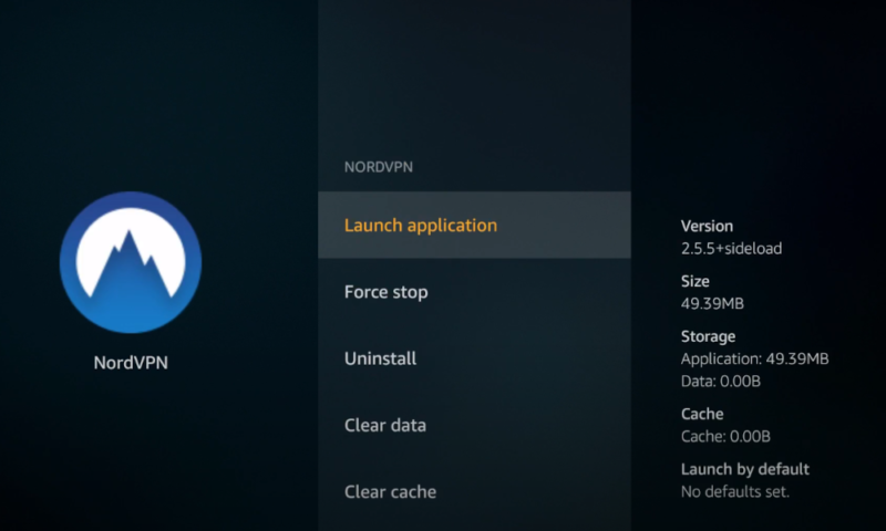 firestick uninstalling nordvpn application options
