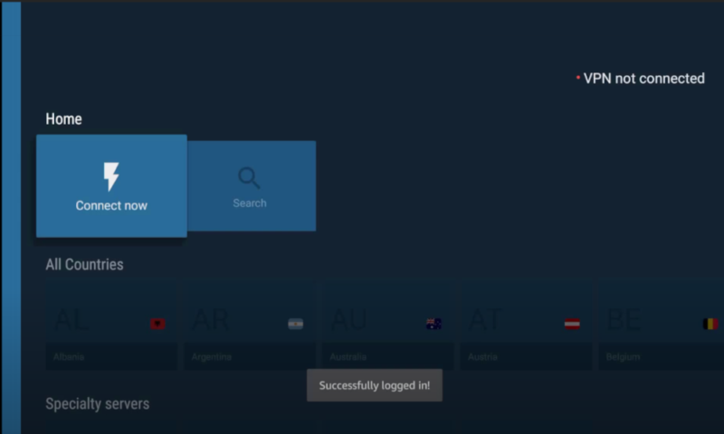 firestick using nordvpn connection