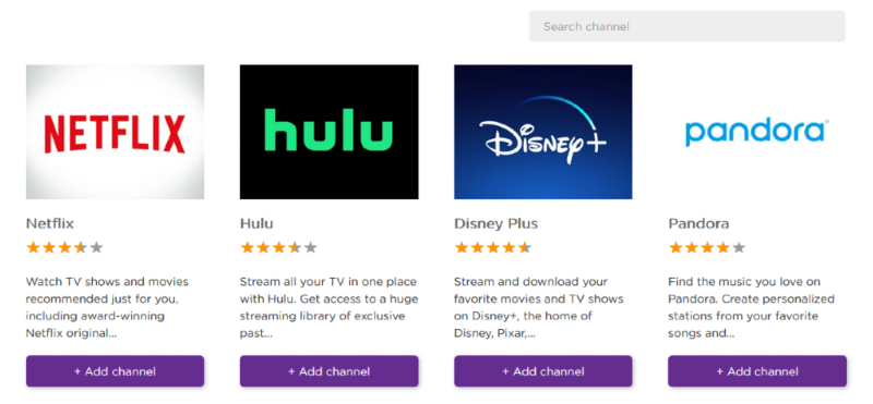 roku subscriptions