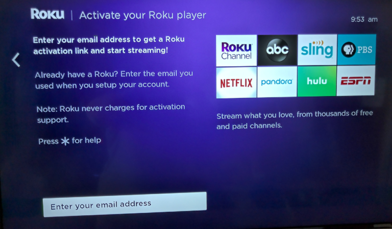 create a roku account