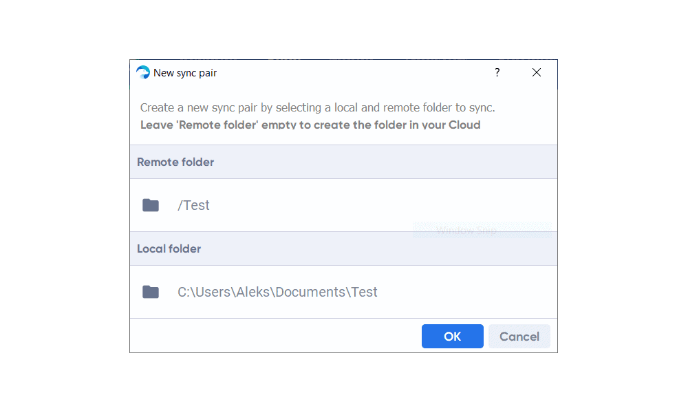 icedrive sync folder