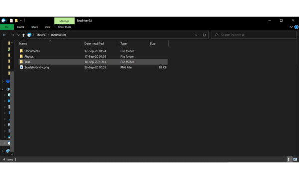 icedrive sync folder