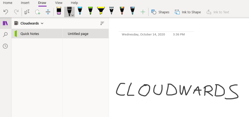 onenote drawing