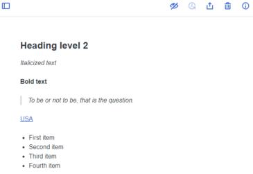 simplenote publish with markdown