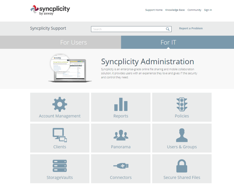 syncplicity self support center