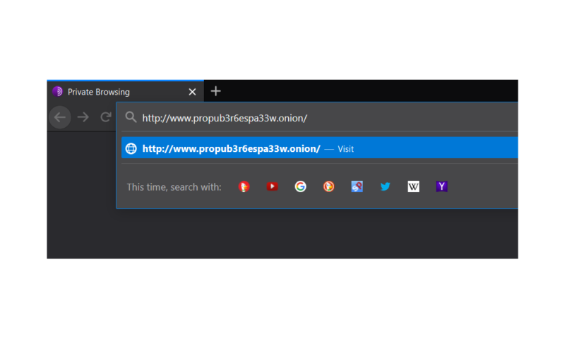 Tor browser address