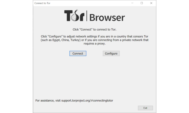 Tor Browser connect