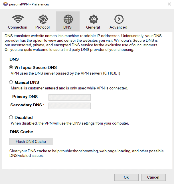 witopia_DNS witopia DNS