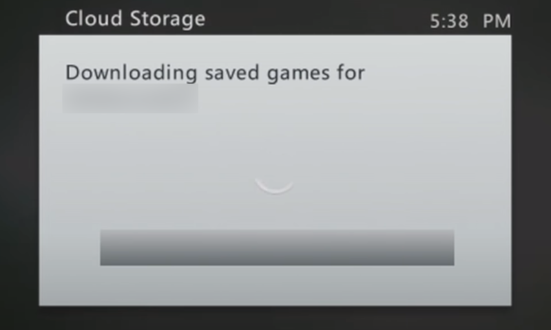 xbox cloud storage start on a different console