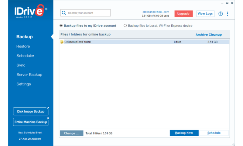 Best Windows backup IDrive