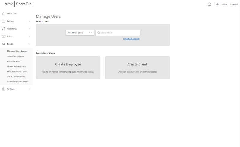 citrix sharefile different user types