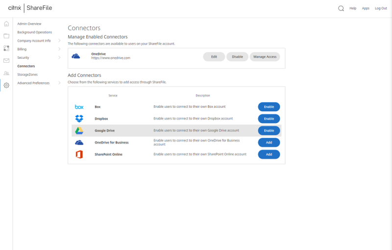 citrix sharefile connectors