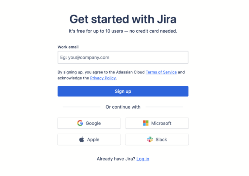 jira account type