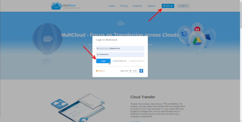 OneDrive two accounts MultCloud sign in