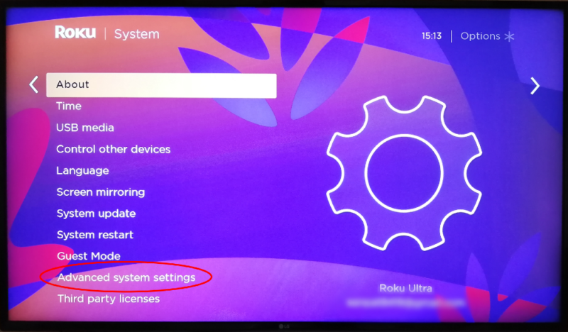 go to advanced system settings