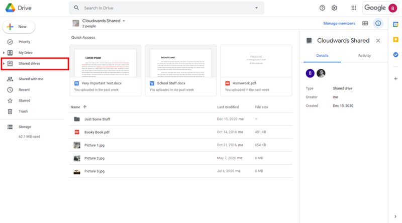 workspace share drives