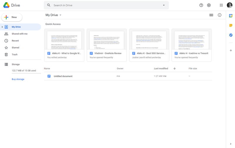 Google Drive cloud storage