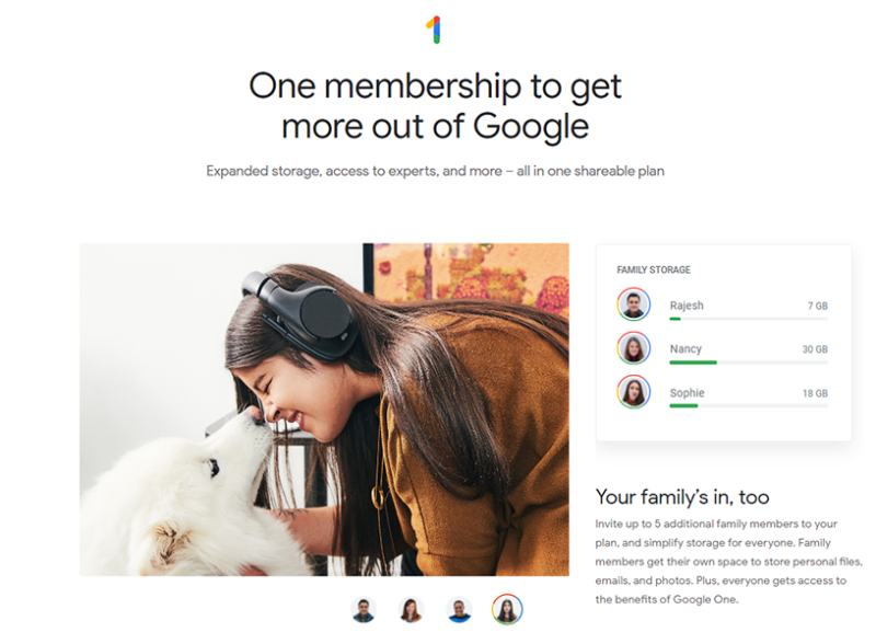 Google Drive family plan
