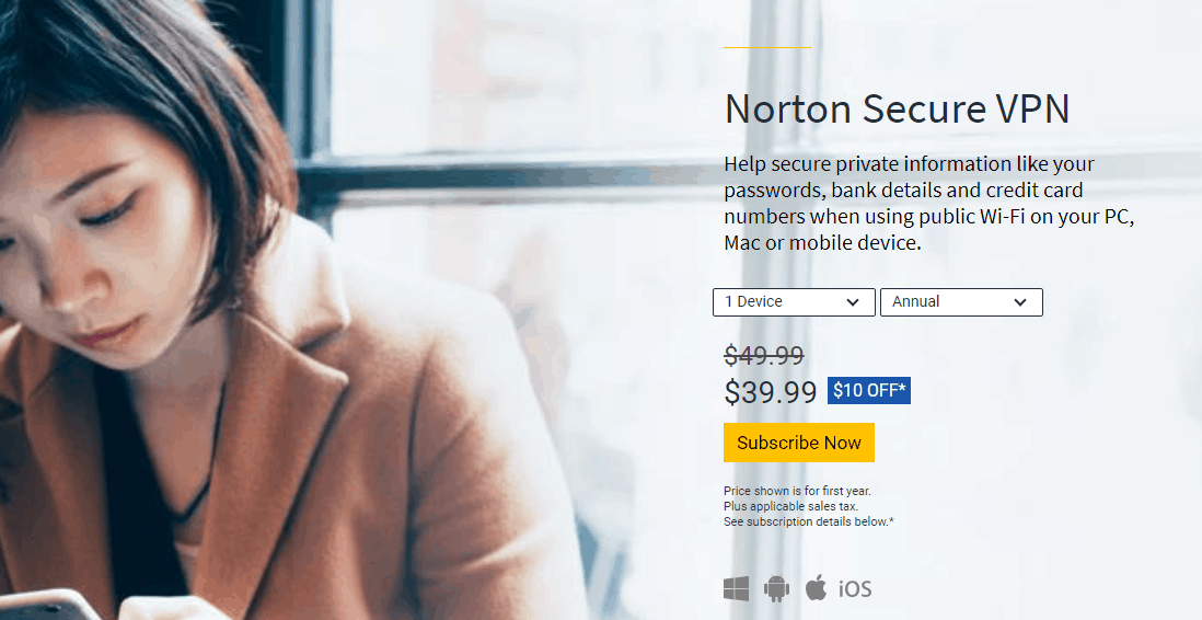 is norton vpn free