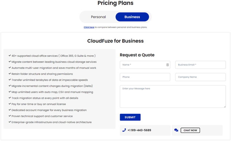 cloudfuze pricing business