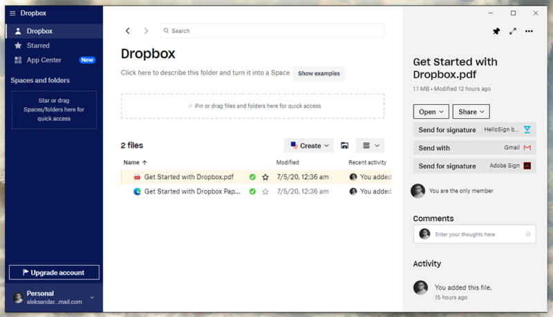 Dropbox for charities